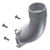 Integrated downpipe for plastic trough