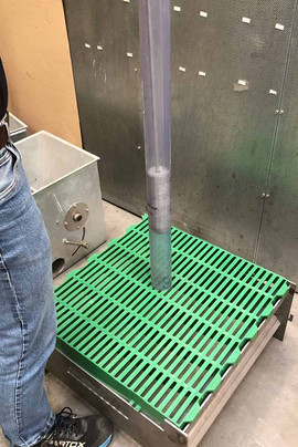 Impact test plastic gratings