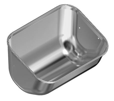 Sow trough for sows, stainless steel