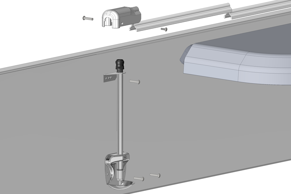 SINGLE STAINLESS DRINKER MOUNTED ON 50 CM BOARD